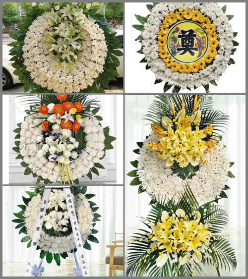 四川成都温江区永宁镇花篱社区花圈速递